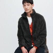 유니클로 후리스 집업 자켓 남성 450198 다크 그레이 재활용 소재