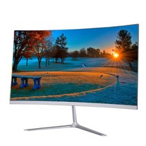 커브드모니터 게이밍 와이드 서브 가성비 모니터DSK-24 인치 커브 LD 모니터 게임 경쟁 24 d 컴퓨터 디스, 01 White