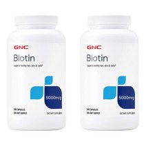 GNC 지엔씨 비오틴 5000mcg 240캡슐 X 2통 미국직구 비오틴 영양제