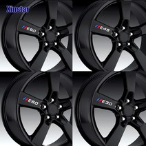 자동차 휠 4pcs 자동차 바퀴 림 스티커 BMW E30 E87 F01 G20 X1, 02 WHITE_16 X2