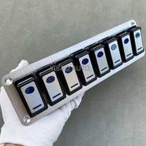 캠핑카 보트 차량용 스위치 버튼 패널 DIY 부속품 rv 트럭 ip65 방수 럭셔리 수정 액세서리를 위한 범용 2세대 업그레이드된 금속, 8 갱 실버 블랙