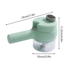 다기능 주방 만능 미니 전기 마늘 다지기 음식 무선 USB 충전 케이블 교체 블레이드 생강 양파 고기 도구, [01] Green