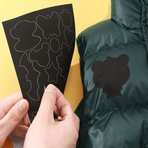 의류 겨울 패딩 수선 패치 의류수선 패치 [디자인+무지 무료 배송], 블랙(디자인+무지), 1세트