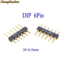 ChengHaoRan 1pcs SMT DIP 포고 핀 커넥터 Pogopin 배터리 스프링로드 접촉 테스트 프로브 전원 충전 헤더, 14 DIP 6P 6.5mm