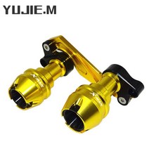 nmax pcx 호환슬라이더 프론트 리어 머플러 가드 야마하 XMAX300 XMAX 300 용 프론트 포크 휠 가을 머플러, 10 Glod