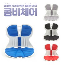 콤비체어 와이드 바른자세 척추 교정 허리 디스크 좌식 등받이 기능성, 콤비체어(레드)