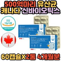 프로바이오틱스 500억 락토바실러스 람노서스 유산균 프리바이오틱스 3세대 프롤린 신바이오틱스 캐나다 직구 직수입 100억 보장 프락토올리고당 장내 유익균 먹이 공복 멀티