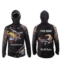 낚시 의류 안티 uv 야외 빠른 건조 환기 들어 갔어-긴팔 정장 폭스 BMX 다운 힐 유니폼, L, 01 Black_03 L