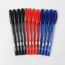 LMW262806사무용 흑색 적색 청색 12p 볼펜세트 선물용고급볼펜