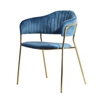 일루일루 스카 앙투레 골드 암체어 인테리어의자, 아쿠아마린 블루(벨벳)