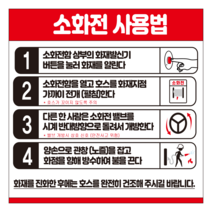 소화전 사용법 알림 스티커 or 포맥스