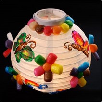 원형 전등갓틀 전통무드등만들기 유아공구놀이 콘플레이 누리아트 매직콘 수수깡