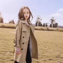 여아 트렌치코트 어린이 롱코트 바바리