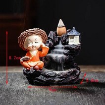 연꽃 불교초 향 촛대 캔들 절 버너 산맥 강 폭포 장식 홈 벽난로 역류 아로마 연기 분수 젠 홀더, XA088