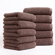 코튼리빙 프리미엄 호텔수건 190g, 브라운, 10개