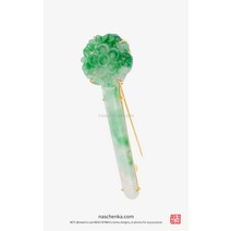 비취 브로치 옥 브로치 원석 브로치 한복 브로치 꽃나무 나스첸카