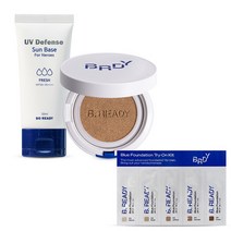 [경기점] 비레디 마그네틱 피팅 쿠션 15g 옵션 + 유브이 디펜스 선 베이스 프레쉬 50ml, 03 제프리 (보통 피부)