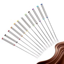 초콜릿 스테인레스 스틸 디저트 포크 6 개 24cm 치즈 퐁듀 과일 케이크 냄비 식기 저녁 식사 세트, 한개옵션0