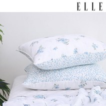 엘르 파리 바네츠 인견 누비베개커버, 블루