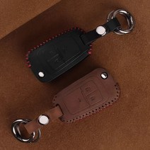 아베오세단 아베오해치백 라세티프리미어 올란도 트랙스 크루즈 어메이징크루즈 알페온 카마로SS 말리부 라세티디젤 스파크 임팔라 리모컨 폴딩키 스마트키 교체용 케이스, 순정형가죽(갈색)