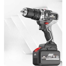 무선 드릴 함마 독일식 공업용 충전식 경량 천공기, (2.0AH 배터리 2개)