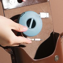 C형 USB 케이블 C타입 릴 롤 감아주는 정리선 케이블 C-TYPE 휴대용 보관편한, 청록색