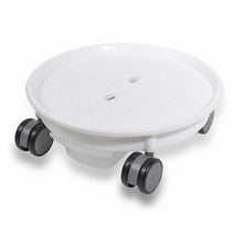 화분이동 물받침 원형 화분받침대 대형 화분운반카트, 블랙