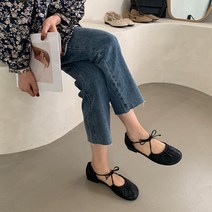 발레슈즈 발레무용 여성단화 빈티지 코디가잘되는 타입학생 선녀스타일 스트랩 숙녀 소프트한바닥 원형헤드 플랫 반커버헤드 샌들, T03-블랙색 비오픈형, C04-38
