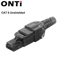 통신 랜공사 ONTi CAT8 /CAT7 /CAT6A Rj45 커넥터 공구없는 차폐 산업용 이더넷 크리스탈 헤드 필드 종단 플러그-40Gbps, 1pcs, CAT6 Unshielded