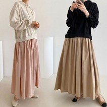 보리맘 후드 맨투맨 배색 빅사이즈 롱 원피스