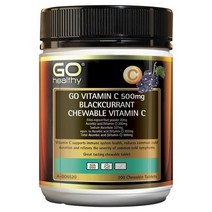 [뉴질랜드직구] GO Healthy Vitamin C 500mg Blackcurrant DF Ribes Nigrum 200거미 1팩, 수량, 상세참조