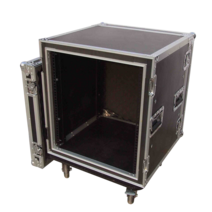 출장 케이스 오디오 무대 장비 캐비닛 이동식 음향장비 보관함 운송 상자, 전면 및 후면 도어가 없는 12u 충격 방지 내부 높이