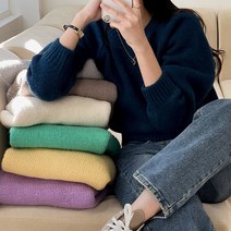 코코블랑 키핑 벌룬소매 크롭니트