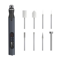 무선전화기 유뮤선전화기 레트로 미니 무선 드릴 전기 조각 펜 가변 속도 USB 로타리 도구 키트 펜 연마, [01] A carving pen