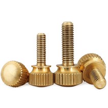 M3 널링 볼트 하이 헤드 더블 레이어 황동 전산 나사 압력 원형 손잡이 핸드 핸디 체결, M3 (5개), 14mm, 1개