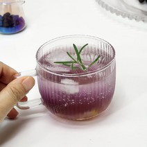 쥬르 라운드 투명 내열머그컵, 플리츠 300ml × 2P, 2개