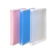 반투명PP원단 지퍼형화일케이스 휴대가편한파일케이스 사무용품 손잡이형 플라스틱 가방 전표 0-8324ea, 하늘(322491)