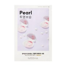 미샤 에어리 밀착 시트마스크 1매 진주, 1개, [미샤] 에어리 밀착 시트마스크 1매 (진주)