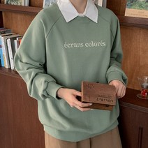 [제작] 율로아 루즈핏 나그랑 자수 맨투맨 66876 빅사이즈 여성의류