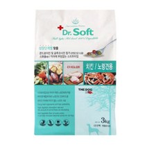 기호성좋은 치킨 낱개포장 변냄새최소화 작은입자 건강한 노령견 맛좋은 닭고기 닥터소프트 소프트사료 영양 더독 양질의단백질 3kg 강아지 애견, 쿠팡2 본상품선택