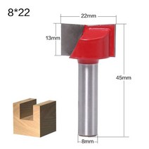 8mm 생크 바닥 청소 목재 라우터 비트 1 개 텅스텐 카바이드 조각 칼 목공 도구 엔드 밀링 커터, 04 22mm