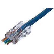 IDEAL Industries Inc. 85-370 8P8C 싱글 피스 모듈러 플러그 CAT5e용 피드 스루 디자인 RJ-45 커넥터 트위스트 페어 100 MHz 케이블 2