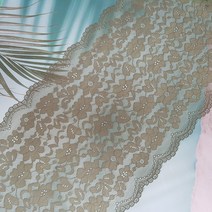 dklace 스판레이스모음 / 스판레이스 6-73314 폭 23cm 자가드, Olive