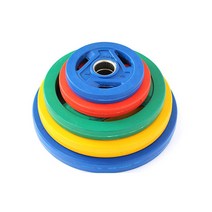 유저핏 베스코 3홀 컬러 중량 바벨원판 2.5kg 5kg 10kg 15kg 20kg 낱개, 1개