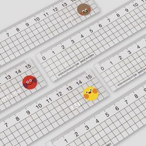 아트박스/디자인아지트 [주문제작]네임 투명자 15cm컬러팝, 블루, 한글24