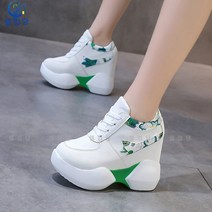 셀럽당 키높이 화이트 캐주얼 통굽 웨지힐 운동화