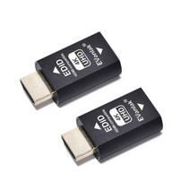 EVanlak Hdmi Edid 에뮬레이터 패스스루 3세대 프리미엄 알루미늄 제거 에뮬레이터 어댑터 Mac 썬더볼트 to HDMI 스위치/확장기/AV 수신기/비디오 분배기와 사용, E4K-2PCS