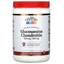글루코사민 콘드로이틴 더블스트렝스 500mg/400mg 삼키기쉬운캡슐 400정, 1개