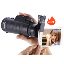 모멘트렌즈 단안 고화질 전문가급 적외선 야간 천문학 휴대용 콘서트 아이폰 카메라, [01] 40배 초고화질 9500형 무료 포토클립 삼각, 1개