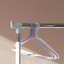 튼튼한 철사 옷걸이 10개 화이트 핑크 블루 철제 컬러, 철 옷걸이 10P 세트